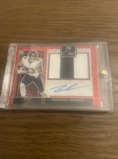2023 Panini One Roschon Johnson Red Rookie Patch Auto RPA /25 Chicago Bears