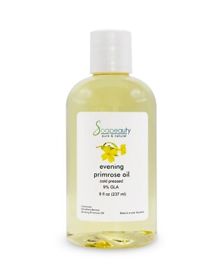 Evening Primrose Oil Cold Pressed 100% Pure & Natural by Soapeauty 8 fl oz
