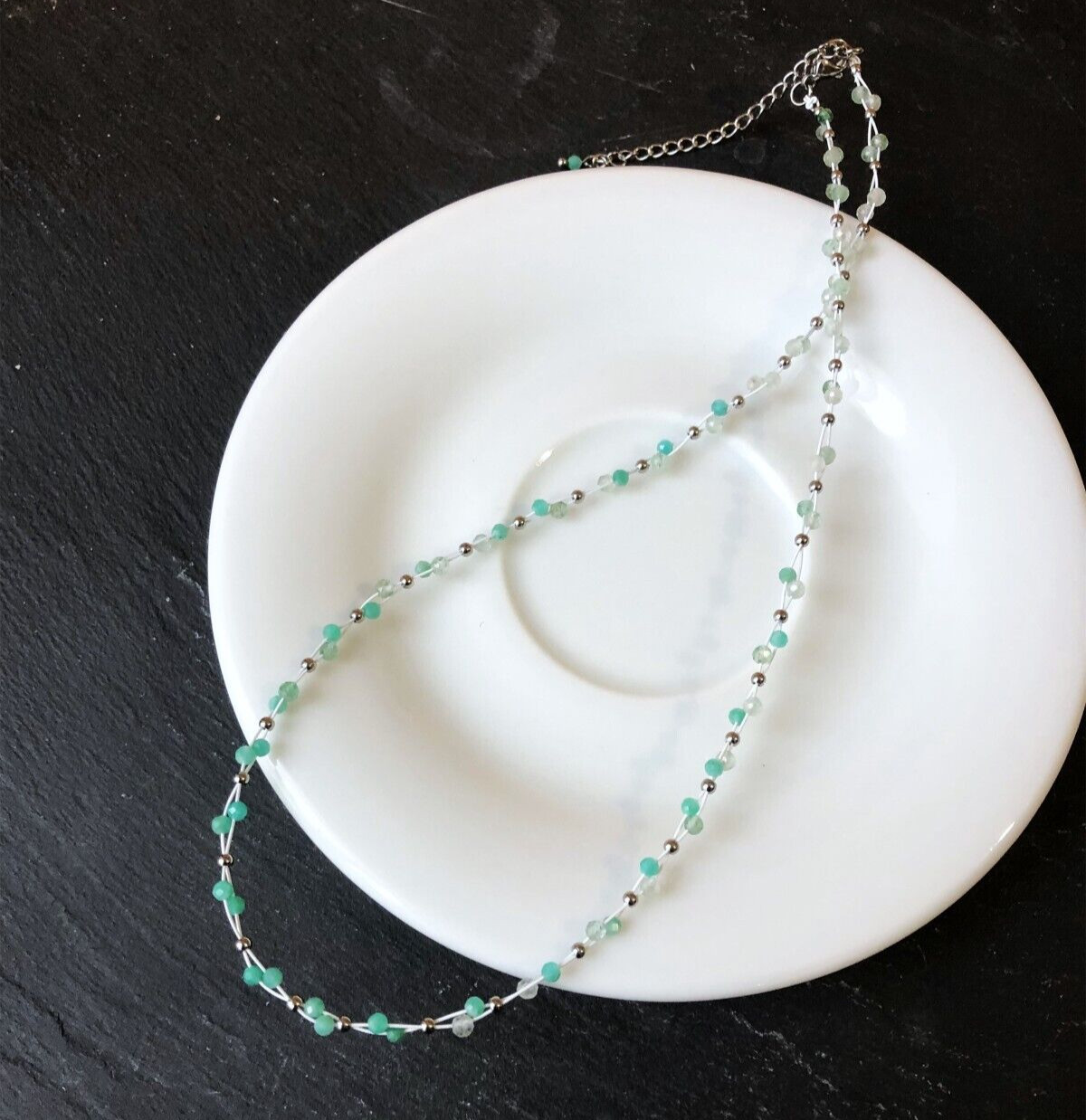 Collier bracelet 2 en 1 de luxe discret en quartz fraise et minéraux fins