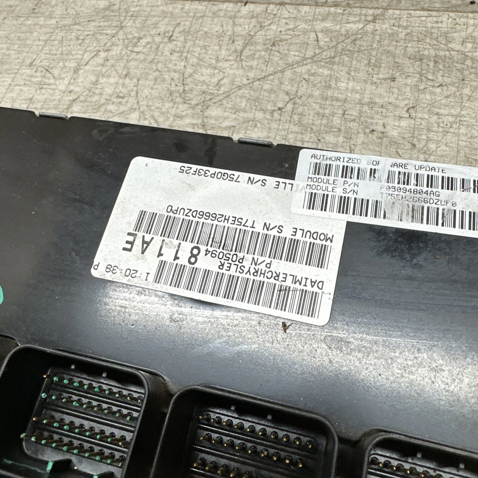 05094804AG I 2007 DODGE MAGNUM 5,7 L Hemi ECU ECM PCM Motor Computadora OEM Foto 3 de 4