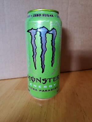 NEW 2nd Edition MONSTER ENERGY ULTRA PARADISE DRINK 16 FL OZ FULL CAN GREEN TOP