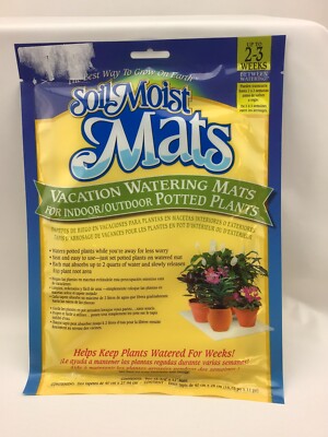 SoilMoist 2-Pack Vacation Plant Mats Watering for Indoor & Outdoor Potted Plants