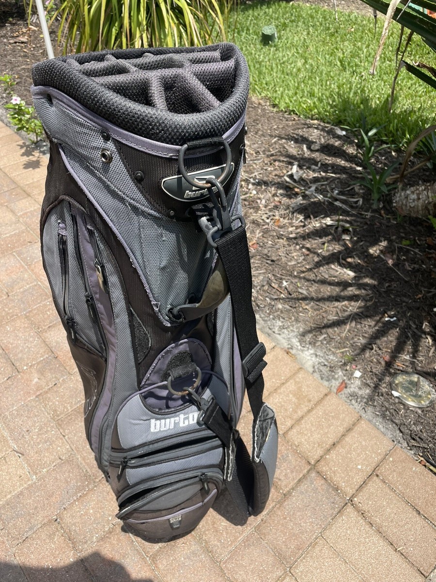 Burton ゴルフバッグ Vtg Burton Golf Bag Blue 6 Way Dividers Jasper, AL USA Nib