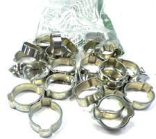 OETIKER 2 EAR CLAMP 23 OET CARBON STEEL 19 TO 23 MM CLAMP LOT OF 23