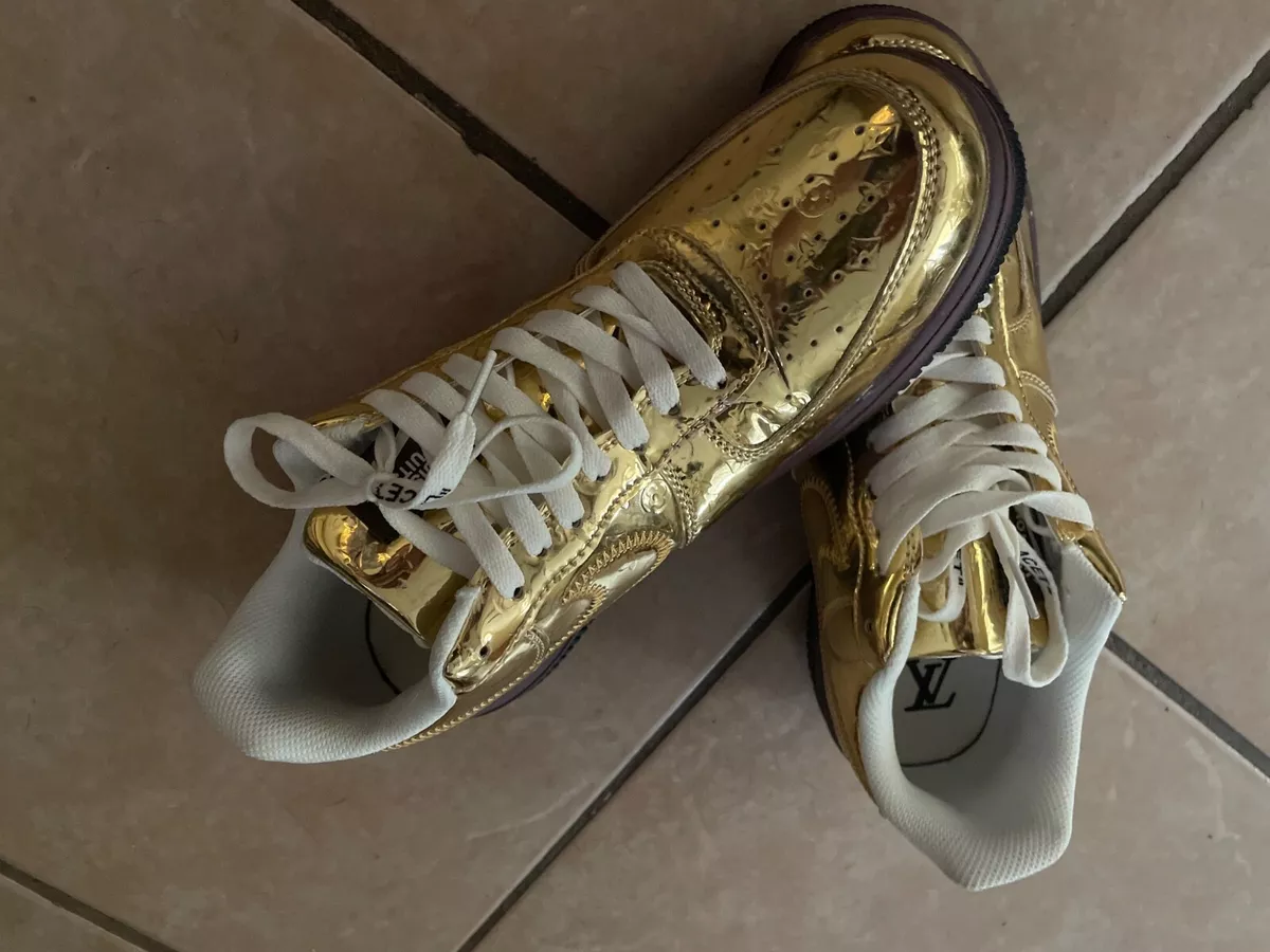 gold louis vuitton af1