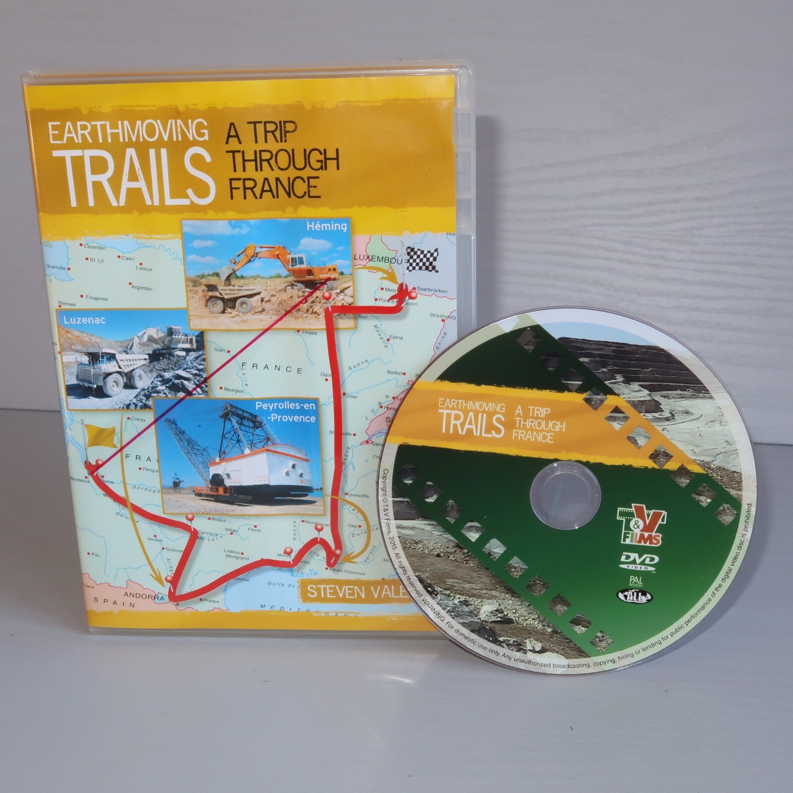 Earthmoving Trails A Trip Through France DVD Quarry Excavators Digger Mining