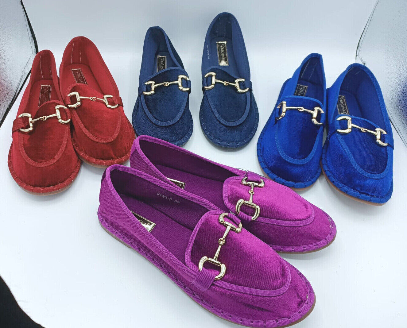 Scarpe ciabatte mocassini friulane donna ragazza con morsetto effetto velluto