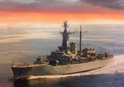 LIMITED EDITION ART HMS SCYLLA 25
