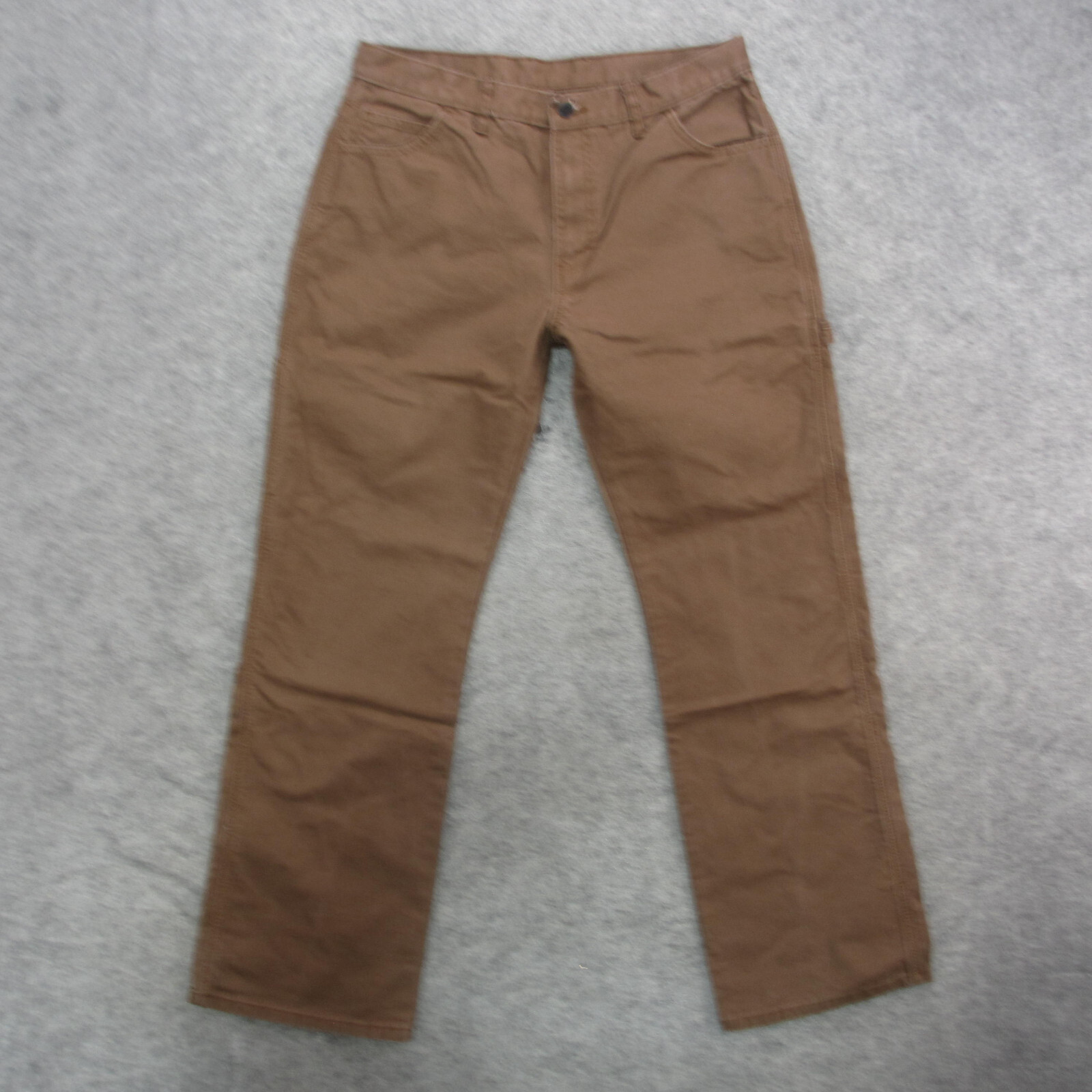 Men's 34x32 Brown Dark Wash Carpenter Straight Leg Jeans