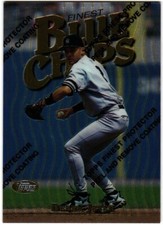Derek Jeter 1997 Topps Finest Blue Chips #15 promo REFRACTOR