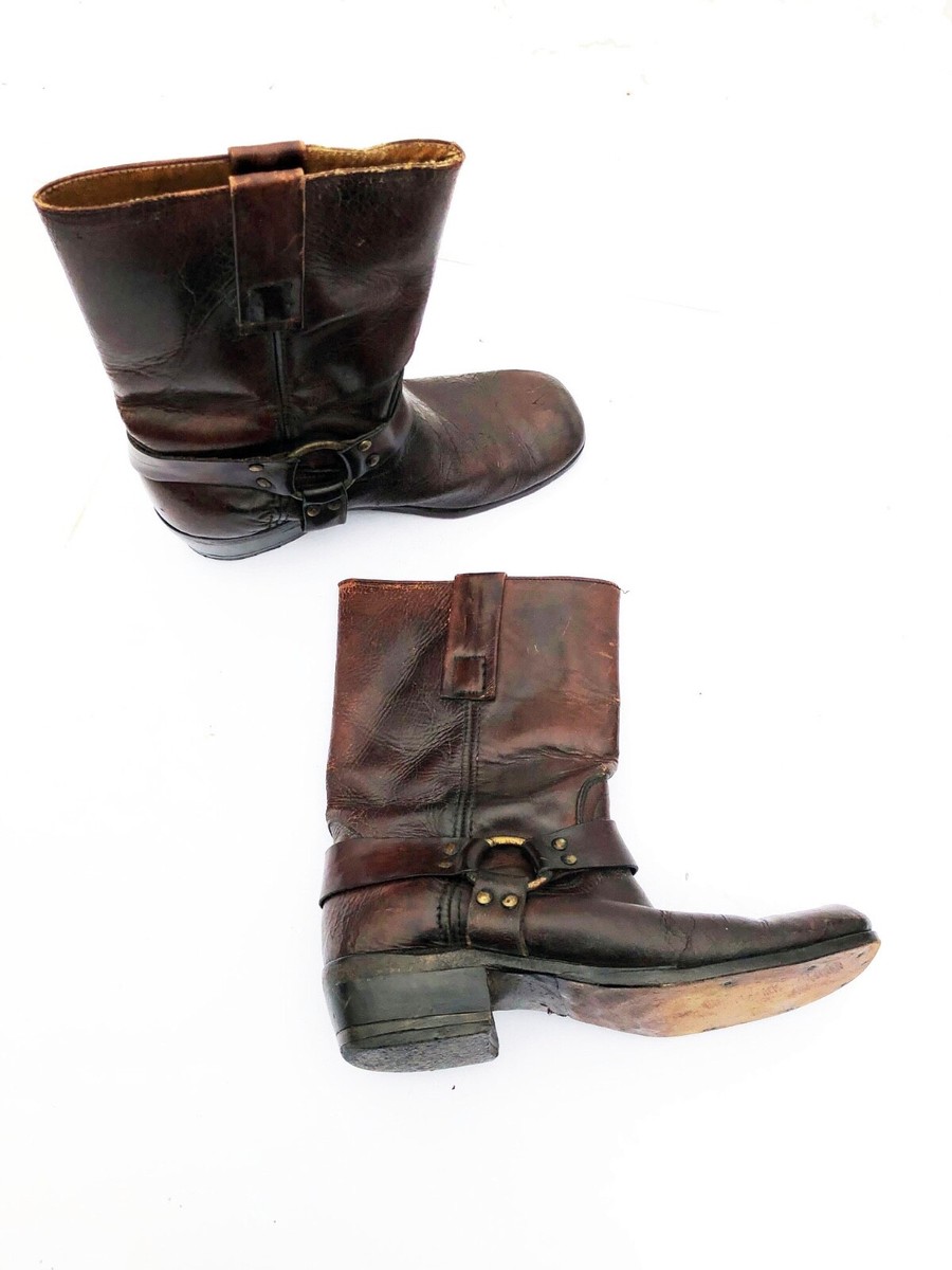 70s Frye Genuine Vintage Harness Motorcycle Boot Brown  display picture 1