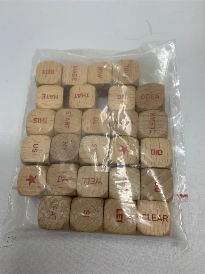 Scrabble Sentence Cube Game 1983 Vintage Selchow & Righter Co. Complete - Image 4 of 4