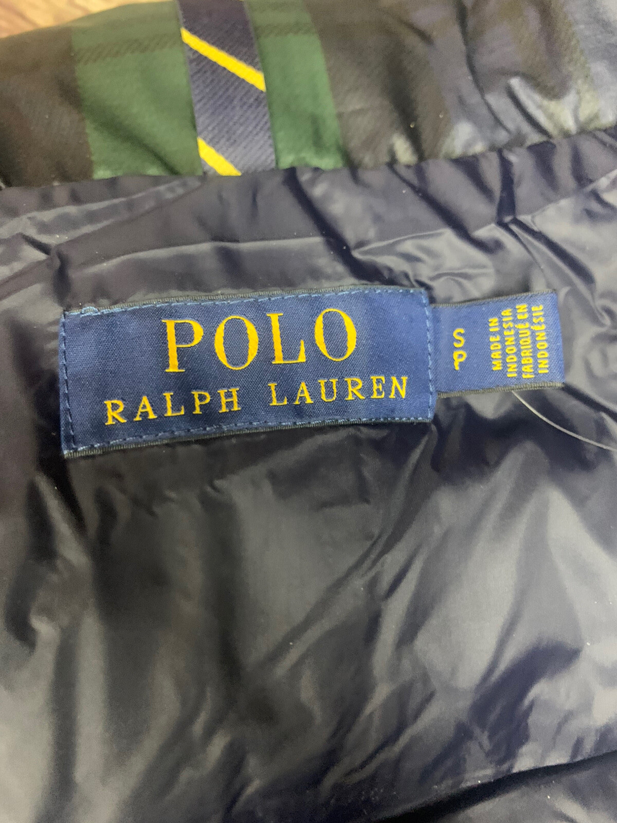 Polo Ralph Lauren Big Pony giacca tampone con cappuccio cappotto a quadretti da uomo taglia small