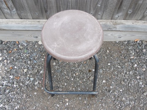Reclaimed Vintage Original School Laboratory Office Factory Industrial Stools x2 - Picture 15 of 24
