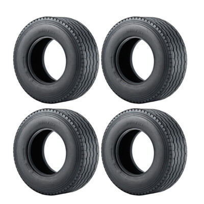 4PC 1:14 Scale RC Soft Rubber Tires For 1/14 Tamiya RC Tractor Truck Trailer Car