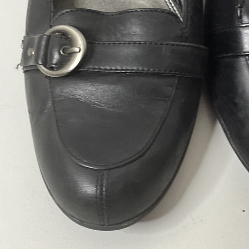 Merona Shoes Women's Size 11 ALMA Black Slip-on Pumps HEELS BUCKLE LEATHER - Picture 7 of 13