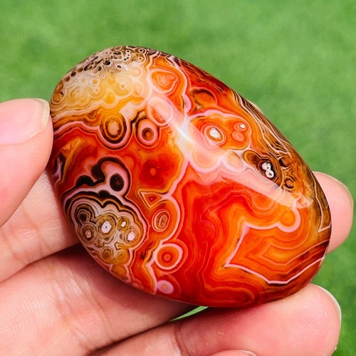 35g Natural Exquisite Totem Pattern Eye Silk Banded Lace Agate Crystal Specimen - Picture 10 of 10