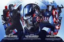 Captain America (Hand #'d) Devin Schoeffler Lithograph 36"x24" Poster [New+Mint]
