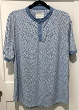 MANTRA Catalyst  (Men's XLG)  Blue/White Shrt. Slv. Golf Polo Shirt - EUC !