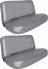 2PCS Universal Full Size Bench Truck Seat Cover Gray