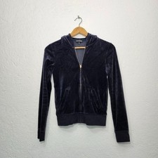Y2K Juicy Couture Velvet Velour Blue Track Jacket