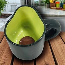 Tabitha Brown Avocado Mug Target Stoneware Cup Green Brown Seed Kitchen Decor