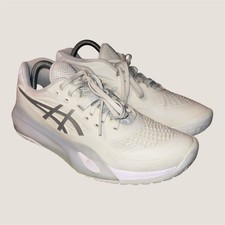 Asics Gel-Resolution X White Pure Silver 1042A279 Women's Size 9.5 Tennis Shoes