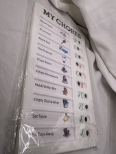 My Chores Chart Checklist, Memo Note Board with Slider, Plastic Portable Daily