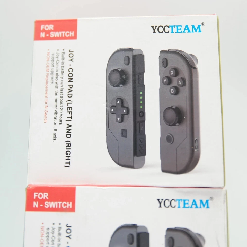 SET OF 2 YCCTEAM NINTENDO SWITCH JOY CONS GRAY LEFT AND RIGHT NEW SEALED BOXES - Image 2 of 4