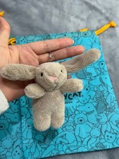 Jellycat Amuseables Bunny Brown Plush Bag Charm Keychain Cute Gift New Tags