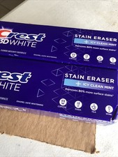 Lot Of 2 Crest 3D Stain Eraser Icy Clean Mint...