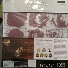 Redesign With Prima Clearly Aligned Decor Stamps Mystic Rose