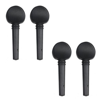 4 pcs 4/4 Violin Tuning Pegs Fiddle Black Ebony Wood Violin Tuning Pegs