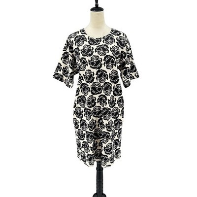 Tory Burch NWT L Rose Print Soft Knit Short Sleeve Cotton T-Shirt Dress