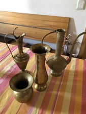 Alte Messing Vase Krug 4 St&uuml;ck Gewicht 2 Kg