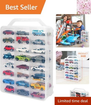 Portable Double Sided Storage Case for 48 Toy Cars - Easy Access & Durable
