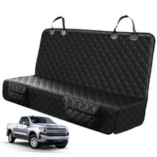 Dog Car Seat Cover for Back Seat, Rear Bench Seat Cover for L - 60"W black