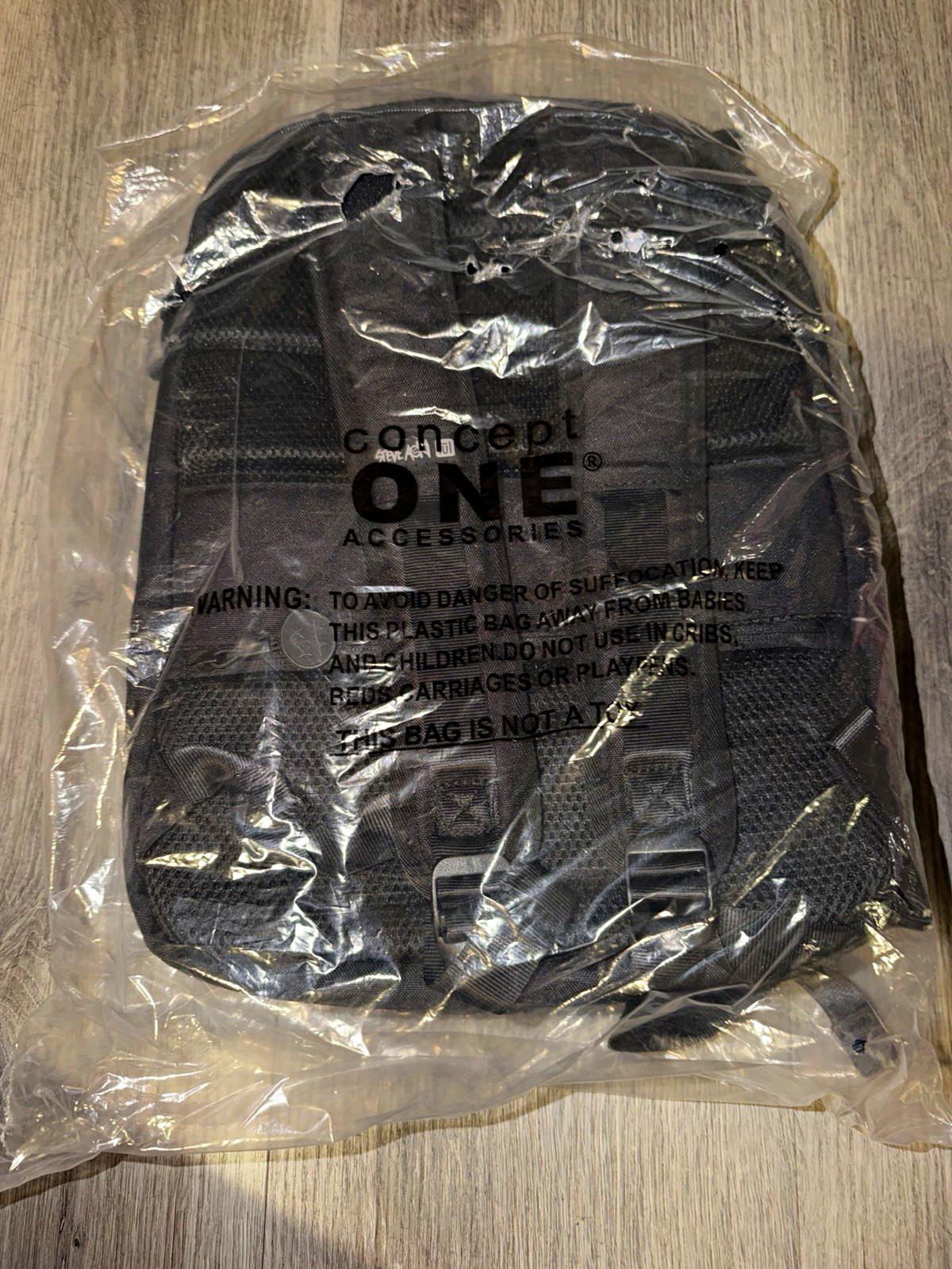 Concept One Accessories Steve Aoki Black Mini Backpack Zip Logo Padded Straps