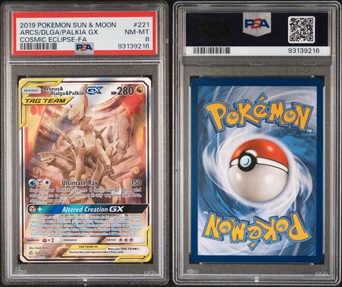 Arceus & Dialga & Palkia-GX graded PSA 8 for sale on eBay