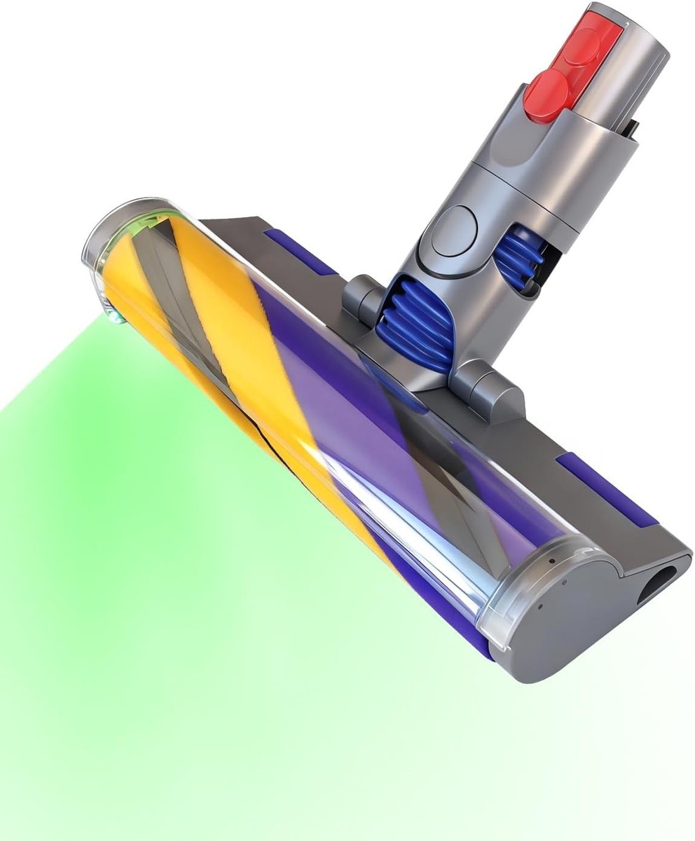 V12 V9 LED Fluffy Soft Roller Cleaner Head for Dyson V12 Detect