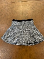 H M Black White Textured A-Line Skirt Girls Youth Size 6 8