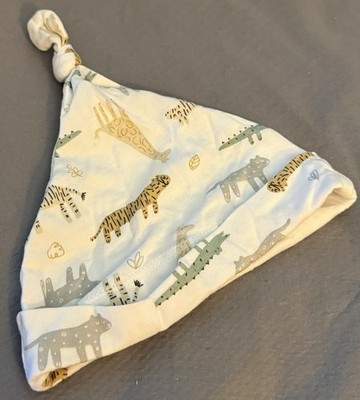 2022 Buy Buy Baby Mighty Goods Stocking Cap, Zoo Safari Jungle Animals, Size 9m