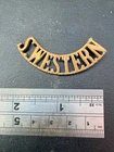 WW1 WW2 British Army S WESTERN Brass Shoulder Title Regiment Badge