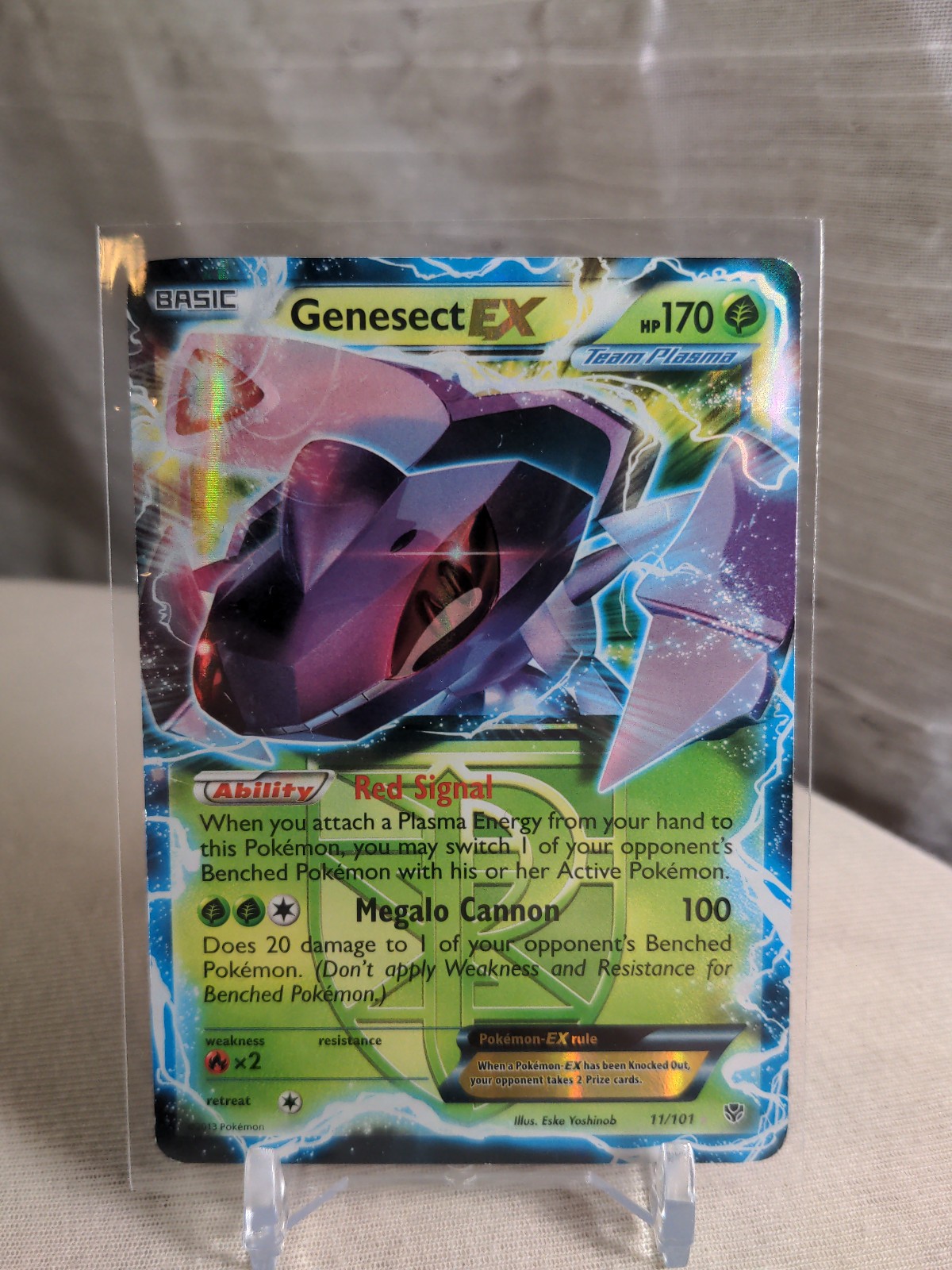 Genesect EX (Team Plasma) 11/101 Plasma Blast Holo LP