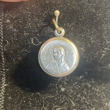 Saint Bernadette, Lourdes. French Antique Religious Reliquary Pendant Charm