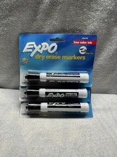 3 Expo Dry Erase Whiteboard Markers New In Package NIP