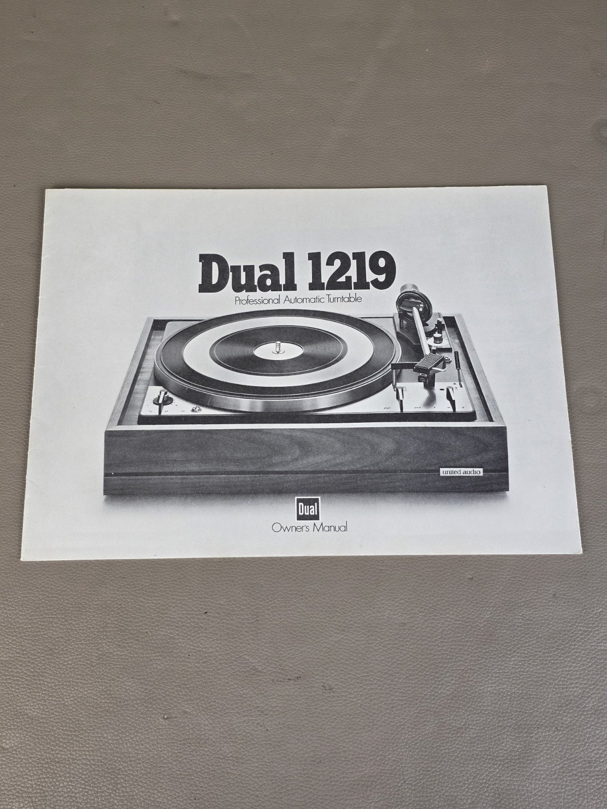 Dual 1219 Professional Automatic Turntable Owners Manual D-7043