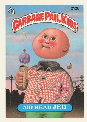 1986 Topps Garbage Pail Kids Series 6 #212b Air-Head Jed