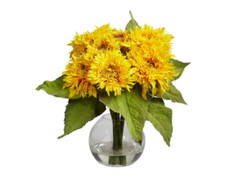 Nearly Natural Golden Sunflower Arrangement