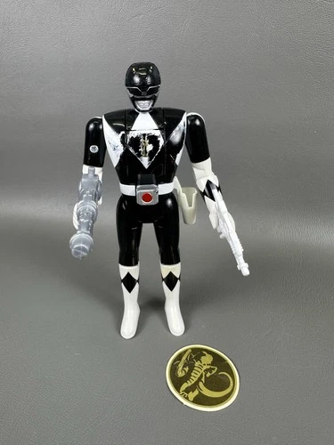 Vintage Bandai 1993 Mighty Morphin Power Rangers Black Ranger Flip Head